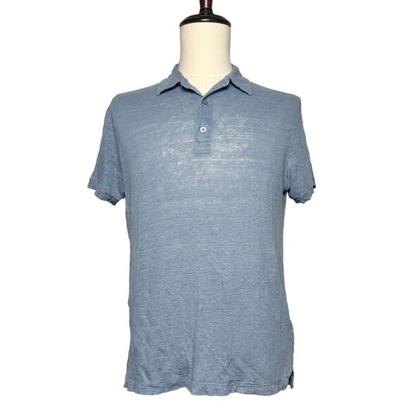Christian Lacroix | Men | 100% Linen Lightweight Natural Polo Shirt | Medium - Picture 1 of 7